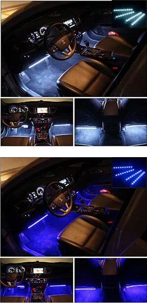 Auto LED Streifen Licht, LED Mehrfarbenmusik Auto Innenbeleuchtung