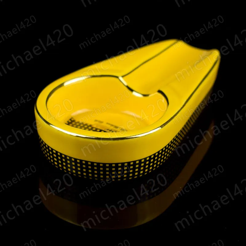 Yellow Color New Arrival Ashtray Mini Smoking Ashtray Metal Pocket Cigarette Cigar Ash tray Travel6800371