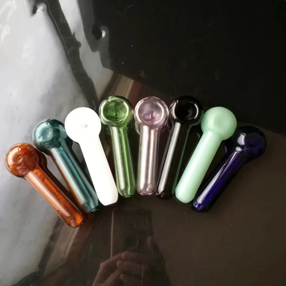 Banda de colores logo tubo Venta al por mayor Glass Hookah, accesorios de tubería de agua de vidrio, envío gratis