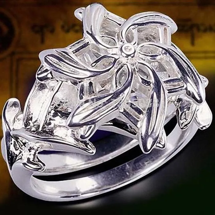 Galadriel Nenya Zircon 5A Zircon Stone 925 Bonne de mariage en argent sterling solide pour femmes taille 5 11 cadeau