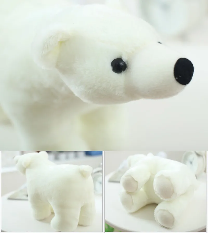 2018 Lovely Soft Cuddly Animal Polar ours en peluche Poupée en peluche Nice White Bear jouet pour les enfants Decoration Gift 45 cm x 27cm7380546