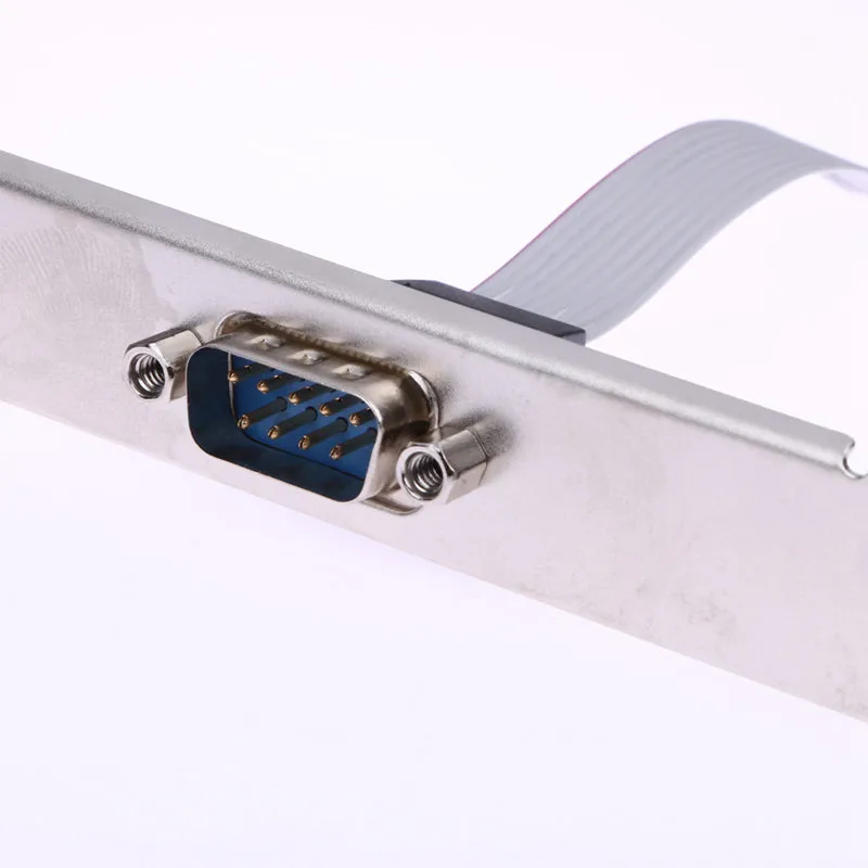 High Quality RS232 DB9 9 Pin Serial Port Ribbon Cable Connector Bracket