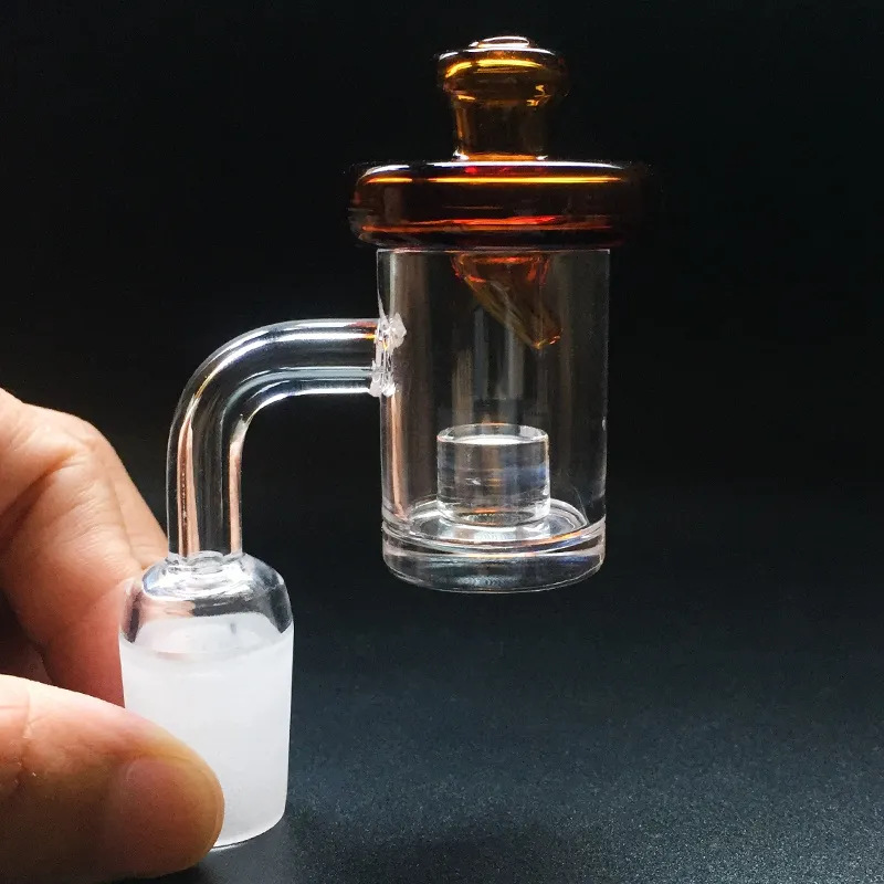 25mm XL Core Reactor Quartz Banger Clear Gavel Nail 5mm Tjocka platta bangers med UFO Carb Cap 14mm 18mm för vattenrör