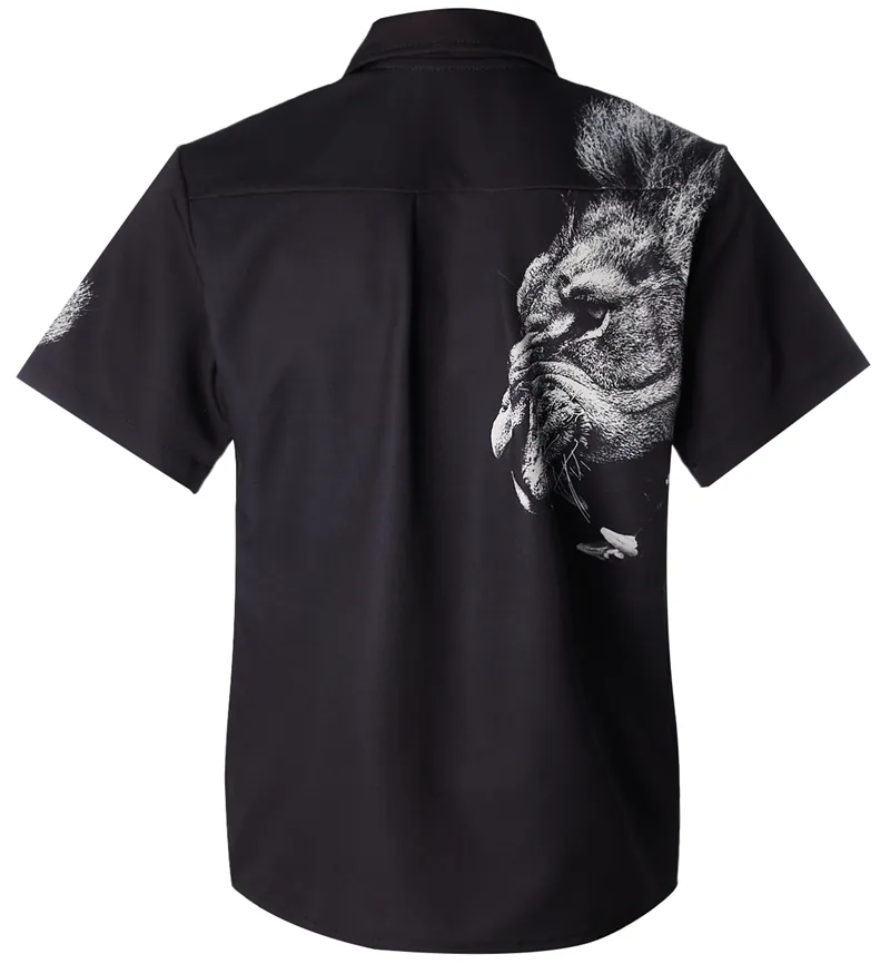 Camisa Estampada Le n Hombre 2018 Camisas Manga Corta Verano