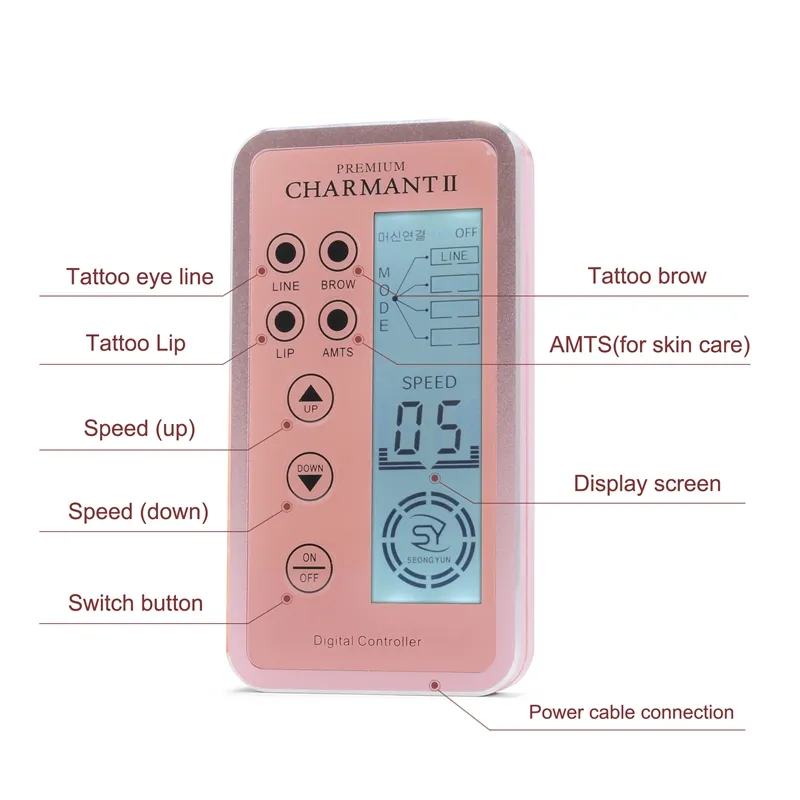 Dispositivo de maquiagem permanente de kit de maquiagem permanente de caneta de tatuagem elétrica para sobrancelha Tattoo Tattoo Microblading MTS Tattoo Set4150037
