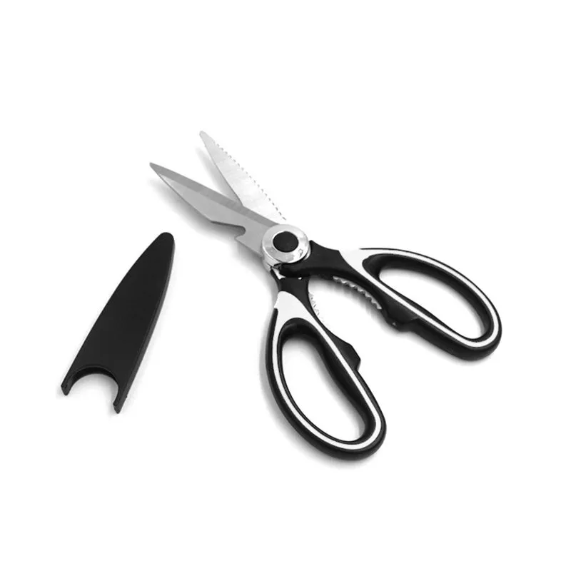 Stainless Steel Kitchen Scissors Multi-Purpose Kitchen Shears With Blade Cover Vegetable Slicer Smart Cutter kitchen Tools fast shipping