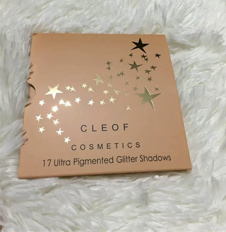 Cleof Glitter Eyeshadow 팔레트 팔레트 17 울트라 착색 그림자 DHL 무료