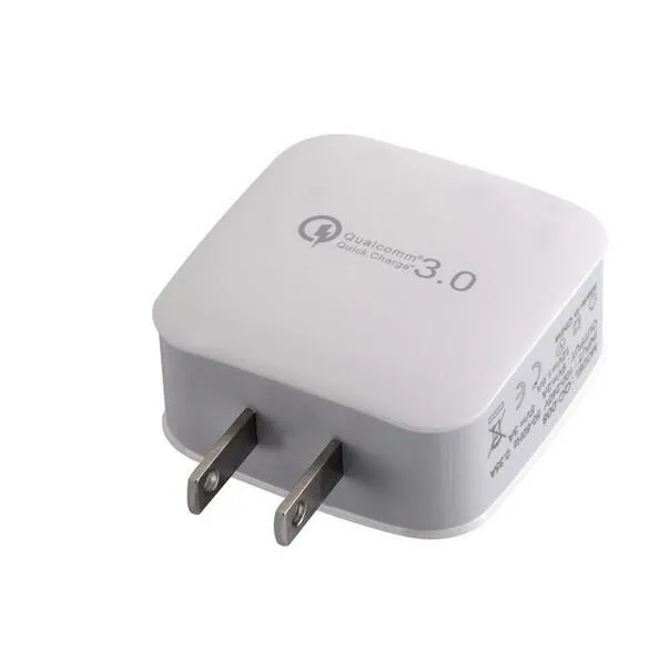 Qualcomm Quick Charge 3.0 US Travel Wall Charger Strömadapter QC 3.0 Snabb Laddningsplugg för iPhone 5 6 7 Plus för Samsung S6 S7 S8 Plus PC