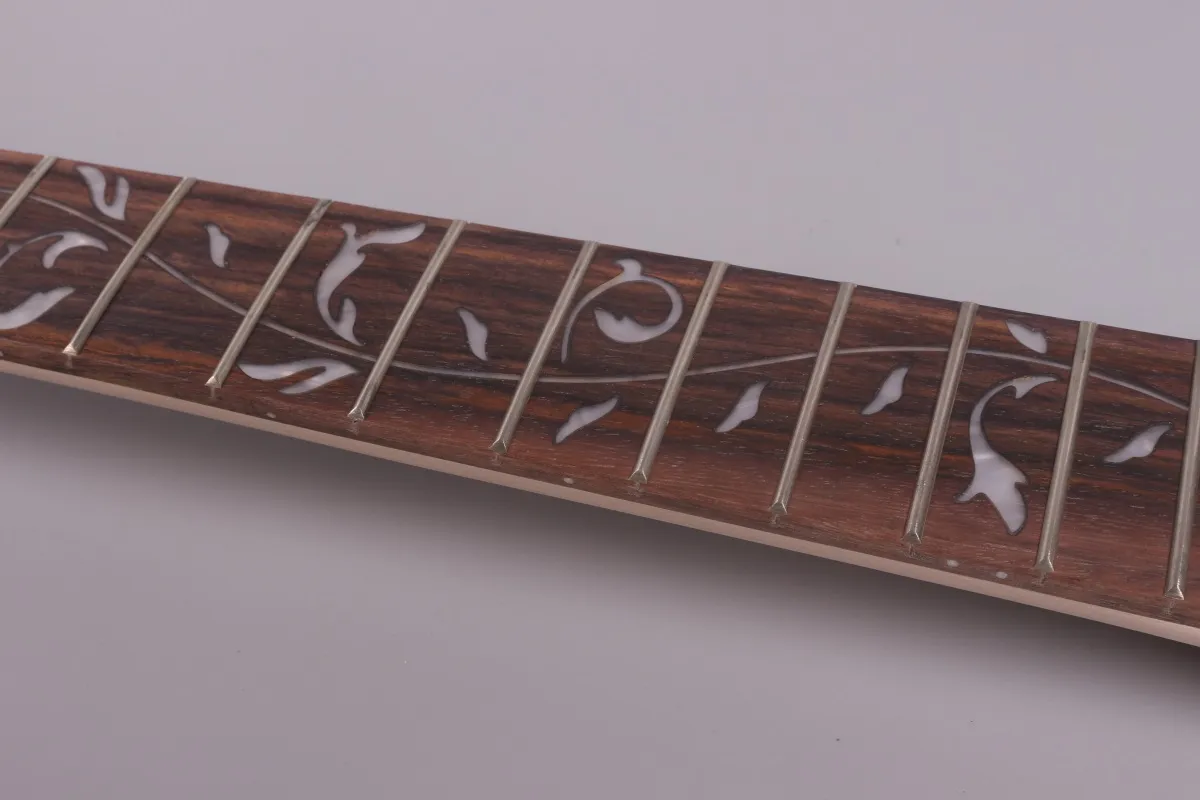 Yinfente&Electric guitar Neck replacement parts 22 fret 25.5 inch Maple rosewood Fretboard Truss rod Bolt on JK headstock locking nut #JK1-5