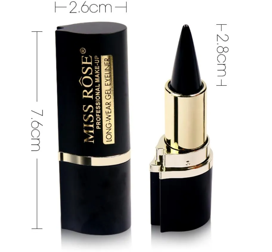 MISS ROSE Brand Maquiagen Makeup Eyes Pencil Longwear Black Gel Eye Liner Stickers Eyeliner Wateroroof Makeup1956470