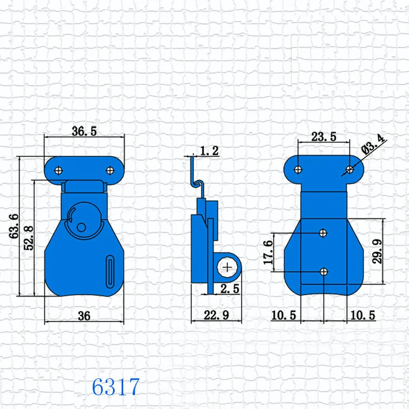 Air Box Hasp Bag Parte Serratura armadio Farfalla a risparmio energetico Custodia in legno Fibbia Cassetta degli attrezzi Chiusura di sicurezza Attrezzatura strumenti Dispositivo di fissaggio 6317