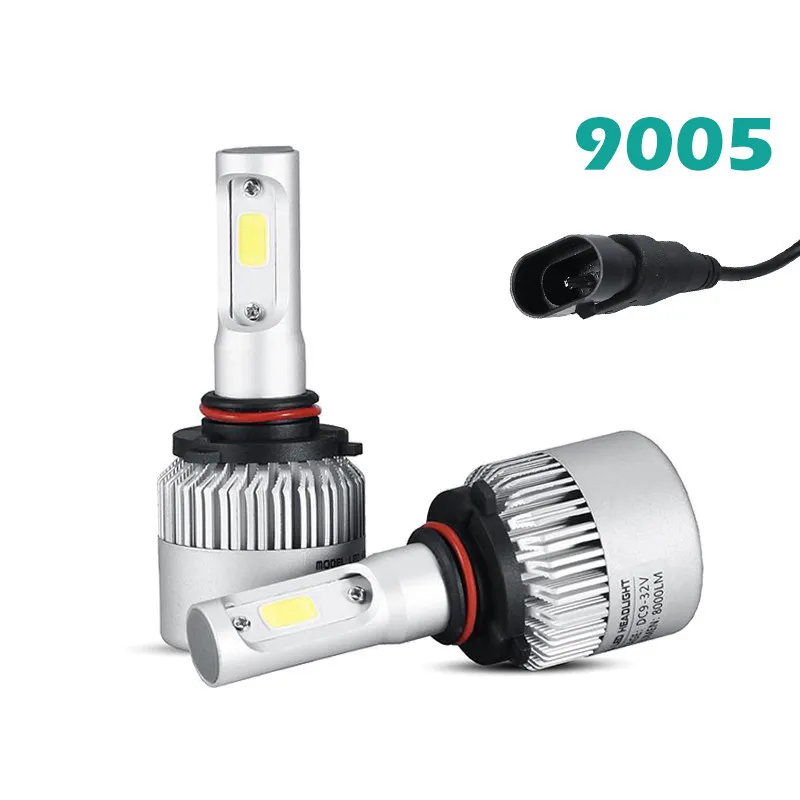 9005/HB3 72W/paire voiture phare LED ampoule 6500K 8000lm COB puces Automobile antibrouillard conception tout-en-un avec ventilateur de refroidissement