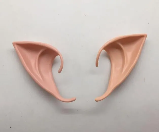 2018 뜨거운 판매 2size 10cm 12cm 신비한 엘프 귀의 요정 요정 코스프레 액세서리 라텍스 부드러운 보철 False Ear Halloween Party Masks Cos Mask