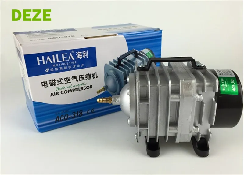 Ny Hailea ACO-208 308 318 25W 85W Akvarium Luftpump damm Elektromagnetisk Luftkompressor Pump Fish Tank Bubble Air Pump Pond Aerator