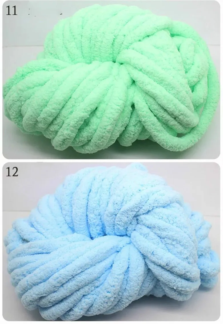 wholesale 250g/pcs chenille super thick yarn for hand knitting blanket scarf wool yarn winter warm crochet needle free ship