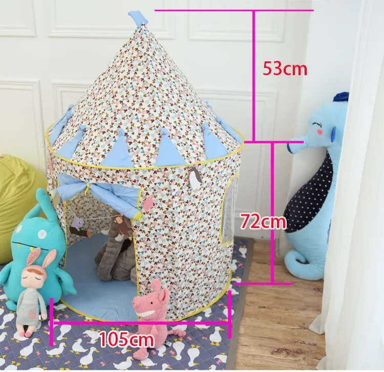 House For Children Game Tent Blue Price Castle Best Gift For Children Kid Tent Playhouse Kids Outdoor Toys