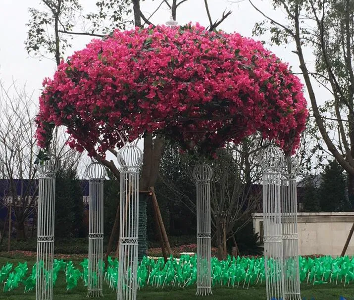 Fiori artificiali Big Cherry Blossom 46 pollici / 120 cm Long Bougainvillea Speetabilis può essere utilizzato decorativo wedding garden e centro commerciale SF011