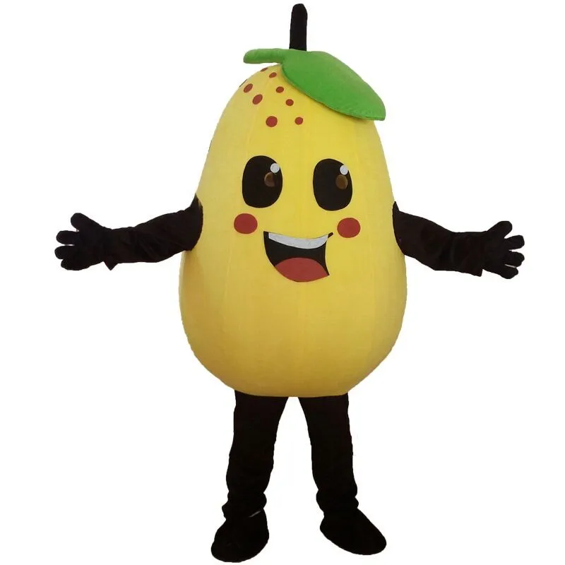 Fabriks direktförsäljning Frukt och grönsaker Päron Mascot Kostym Rollspelning Tecknadkläder Vuxen Storlek Högkvalitativ kläder Gratis frakt