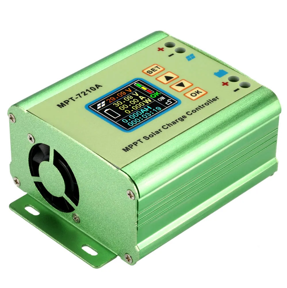 Freeshiping MPPT Régulateur de charge de régulateur de batterie de panneau solaire avec écran couleur LCD 24/36/48/60/72 V 10 A avec fonction de charge DC-DC Boost