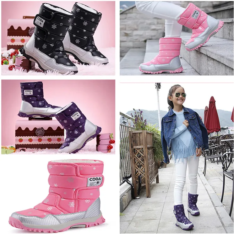 Baby Shoes Venda Quente 2019 Inverno Crianças Medium Algodão Botas Engrossar Manter Quente Água Impermeável Crianças Austrália Botas de Neve Botas Meninos Meninas Impresso Botas