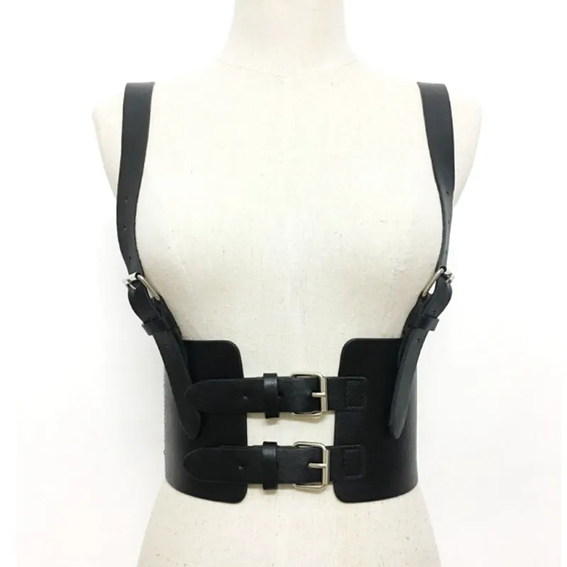 Women Bondage Leather Belt Cowboy Chest Harness Body Corset  display picture 1