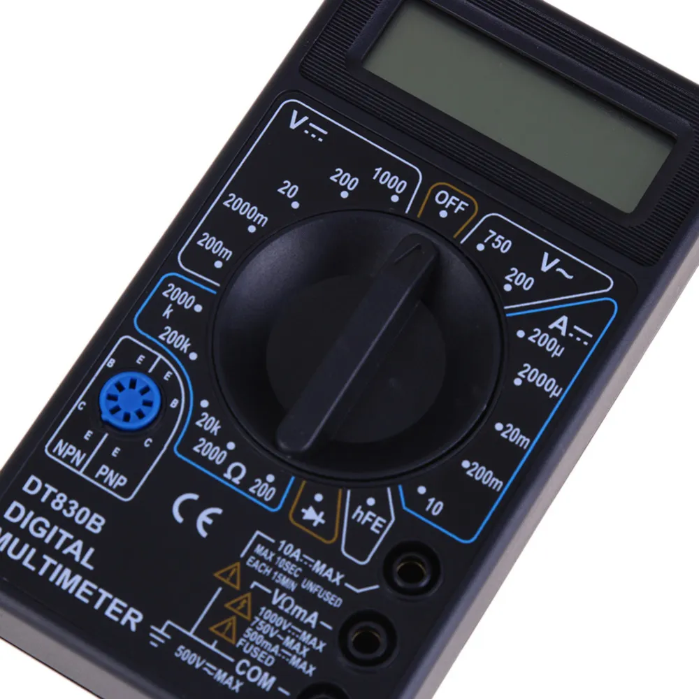 DT-830B Multimetro LCD Digital Multimeter Voltmeter Ammeter OHM Tester AC / DC 750 / 1000V Spänningsströmmätare