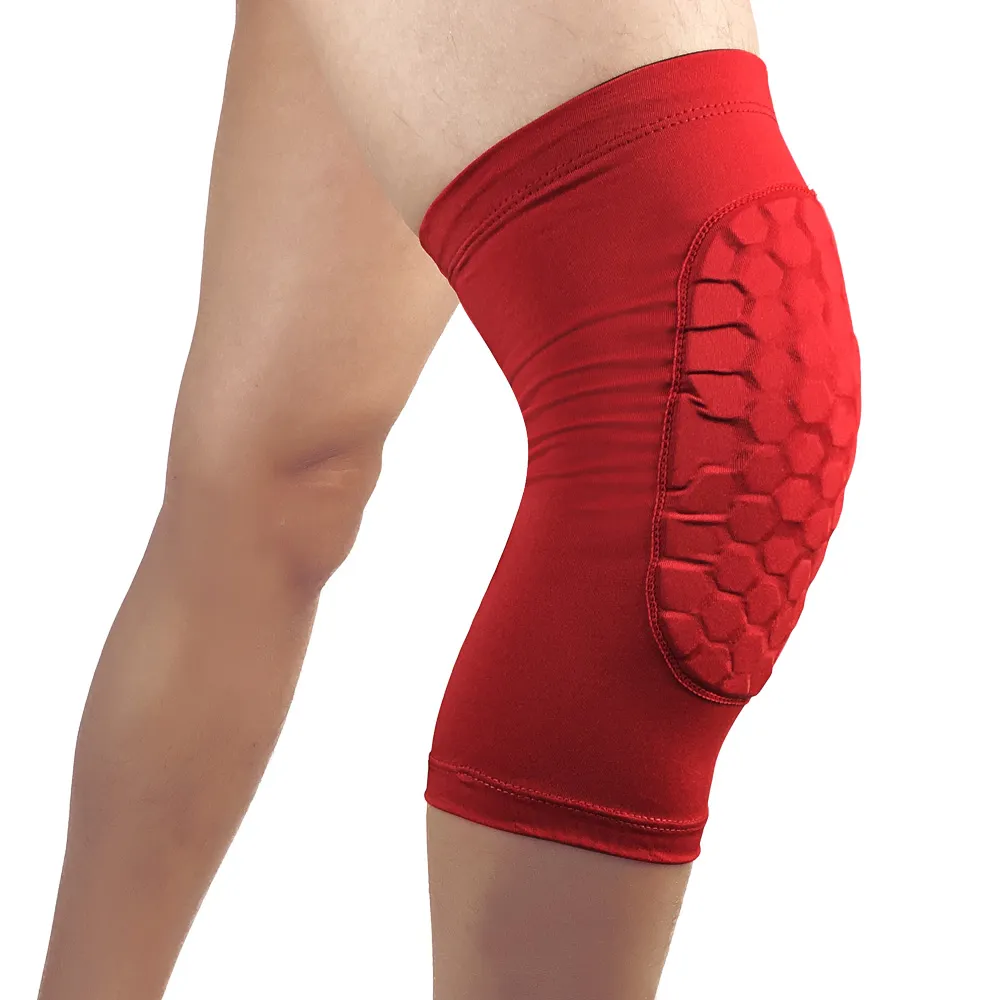 New Arrive Compression Leg Warmers Sports Cover Honeycomb Knee Padding Basketball Running UV Protection Leg Cover