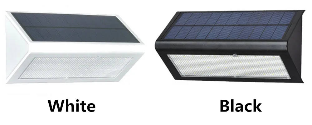 Brillo de alta calidad 4 Modse 800LM Impermeable 48 LED Luz solar 2835 SMD Energía solar blanca Jardín al aire libre