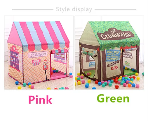 Kindertenten draagbare kinderen tent diy playhouse opvouwbaar meisje prinses kasteel indoor outdoor tenten voor kinderen kinderen speelgoed broodwinkel