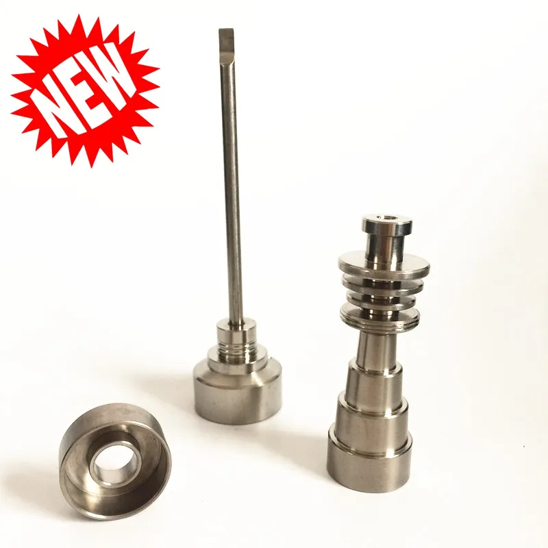 Clou universel en titane 6 en 1, bobine plate de chauffage, clous en titane sans dôme de 10 mm, 10/14/18 mm, femelle et mâle avec capuchon en titane, nouveau stock