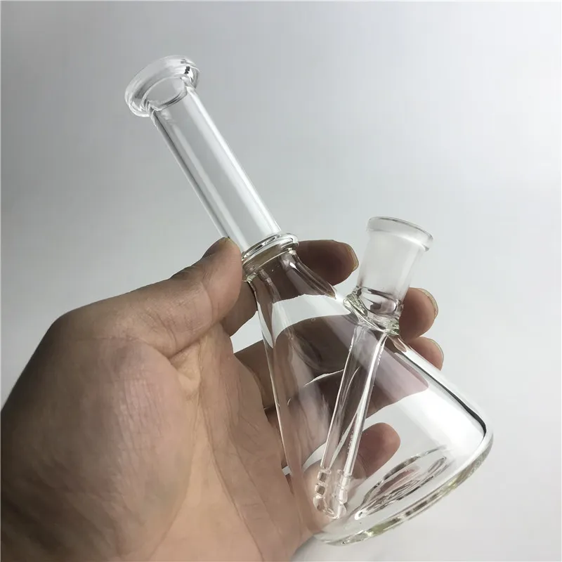Mini bong en verre 14mm femelle épais verre clair capiteux bongs en verre 6 pouces recycleur plates-formes pétrolières pipe à eau pour fumer