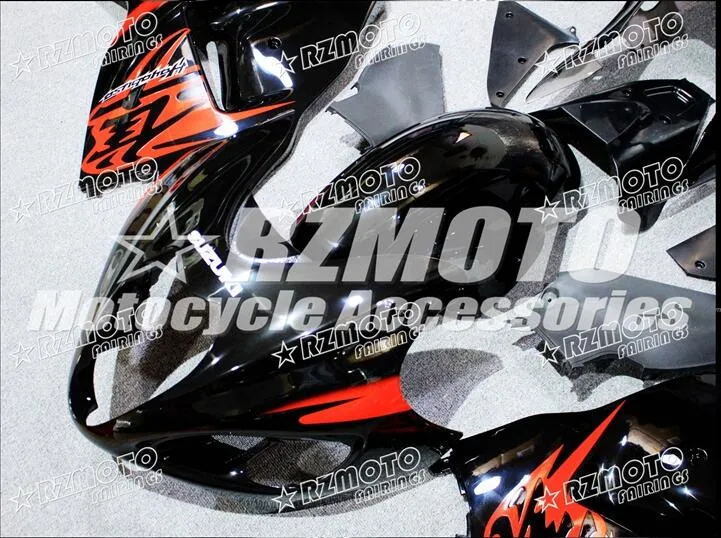 Stampo iniezione New Hot Suzuki GSXR1300 Hayabusa 97 - 07 1997 1998 2005 2006 2007 Nero rosso fiamma XV4