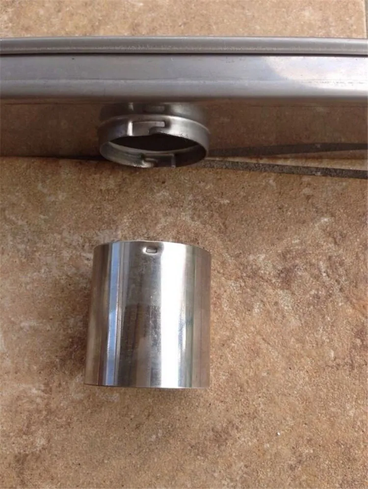 Inserto piastrelle in acciaio inossidabile 304 da 60 cm Scarico a pavimento rettangolare lineare antiodore ferramenta il bagno doccia invisibile 112083193753