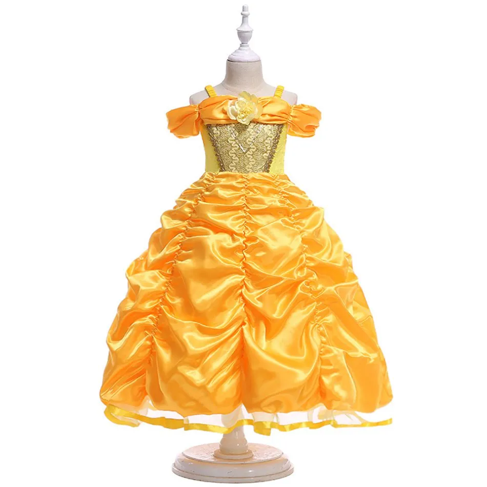 2017 Dziewczyna Princess Dress Girls Costume Princess Dress Condole Pas Peng Peng Rękaw Boże Narodzenie Halloween Party Girl Cosplay Dress