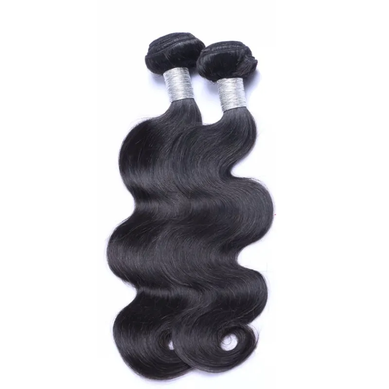 Malaysian Virgin Hair 360 Lace Fontal With 2 Bundles lot Body Wave Hair Extensions Weaves Pre Plucked3464467