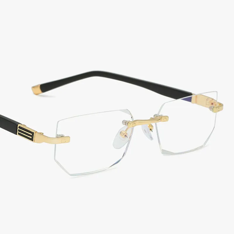 Nouvelles lunettes de lecture lunettes presbytes lentille en verre transparent unisexe sans monture lunettes anti-lumière bleue monture de lunettes force 1 237y