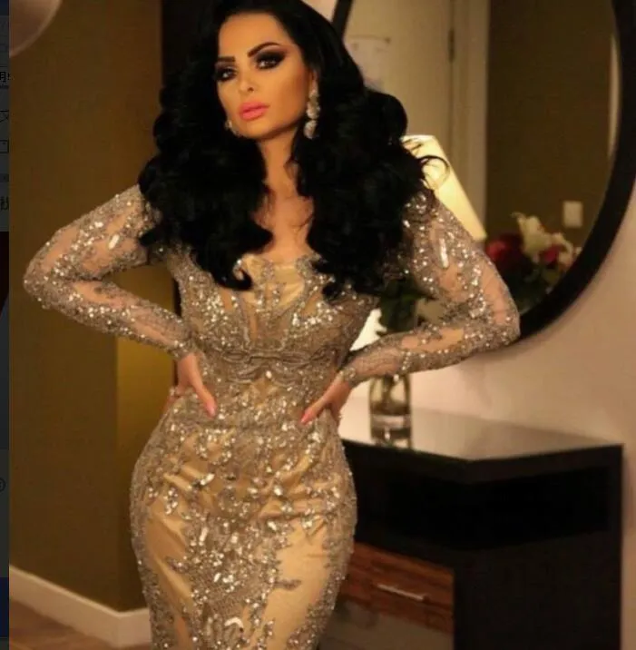 Evening dress Yousef aljasmi Kim kardashian Scoop Neck Beaded Cap sleeve Sheath Long dress Noble Almoda gianninaazar ZuhLair murad Ziadnakad