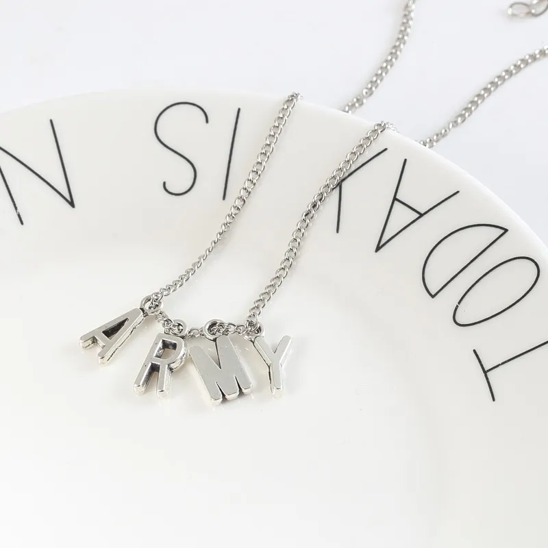 Fashion KPOP BTS Jimin Necklace Bangtan Boys ARMY ARMY Pendant KOOK JIMIN V SUGA2243310