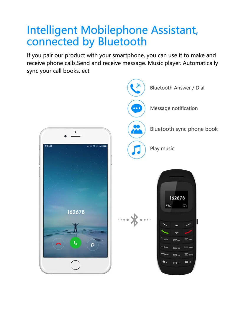 Bm70 Bluetooth Mini Mobile Phones Bluetooth Dialer Universal Wireless ...