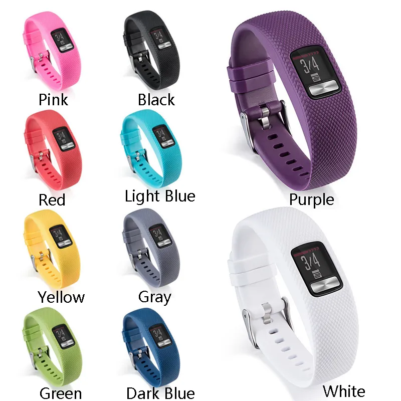 New Arrival 10 Colors Replacement Smart Wrist Rubber Band Watchband Silicone Strap For Garmin Vivofit 4 Vivofit4 Wristband