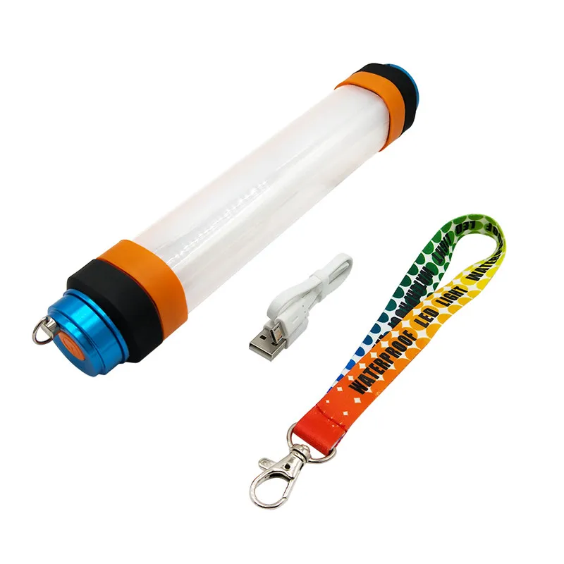 IP68 USB ricaricabile torcia torcia esterna lampada da campeggio 5500K + 580nm LED zanzara repellente luce pesca luce di emergenza