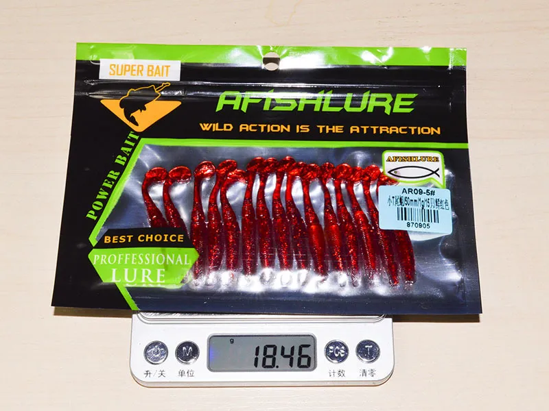 Small T Tail Soft Grubs Bait 5cm 1g 15cmColorful Realistic artificial Worms fishing Lure