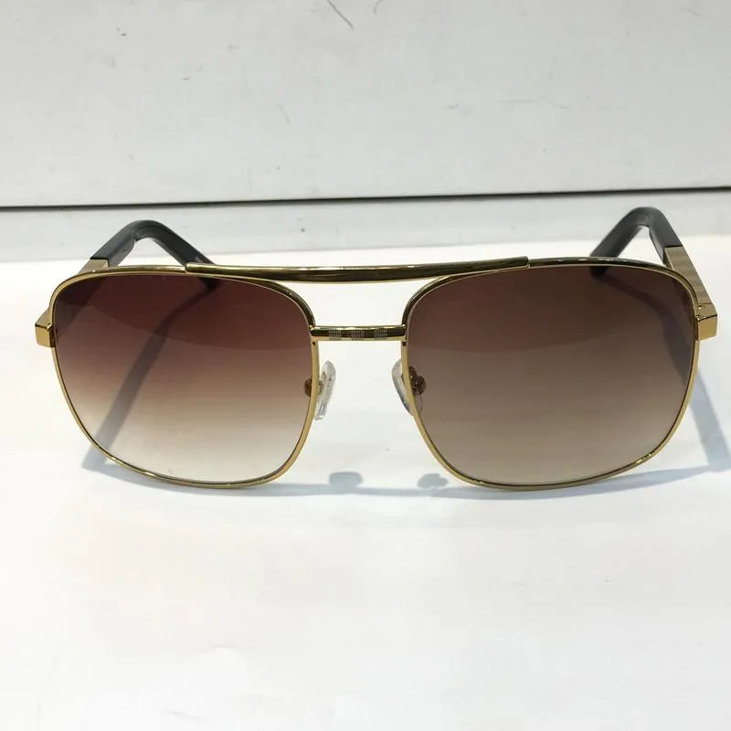Luxury Attitude Sunglasses For Men Fashion 0260 design UV Protection Lens Square Full Frame Gold Color Plated Frame Come With Package