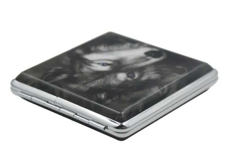 wolf cigarette case Cigarette Holder Metal Case: 20 Capacity Leather Wolf... From Gj888666,  $5.33