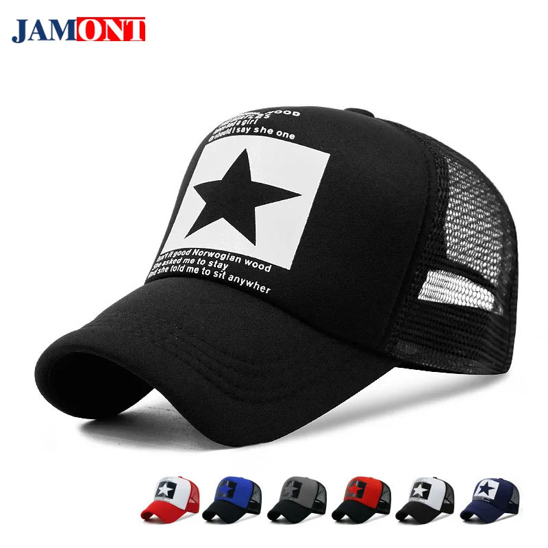 2018 Летняя бейсбольная кепка для мужчин Женская шапка цветные пентаграммы шляпы кости хип-хоп колпачки человека Snapback грузовые водители