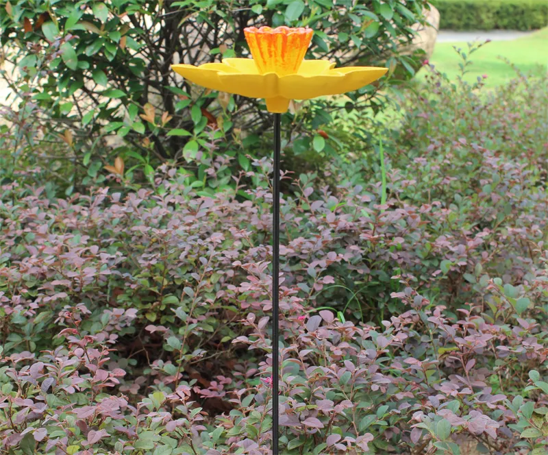 3 stycken gjutj￤rn p￥ Daffodil Daffy Bowl Bird Feeder Soap Dish Seed Water Feeder