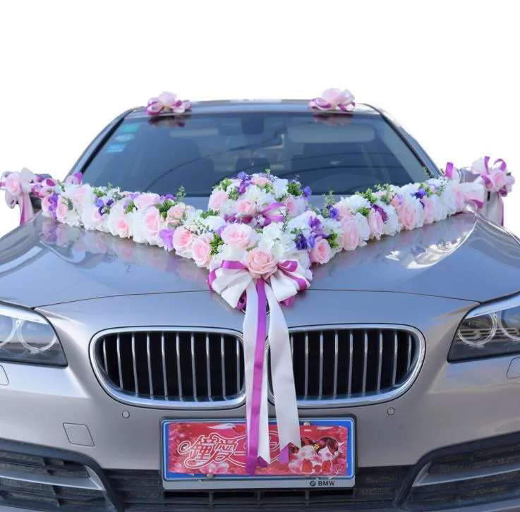 Fiore artificiale rosa coreano matrimonio auto decorazione set auto fiore festival festivo forniture di nozze