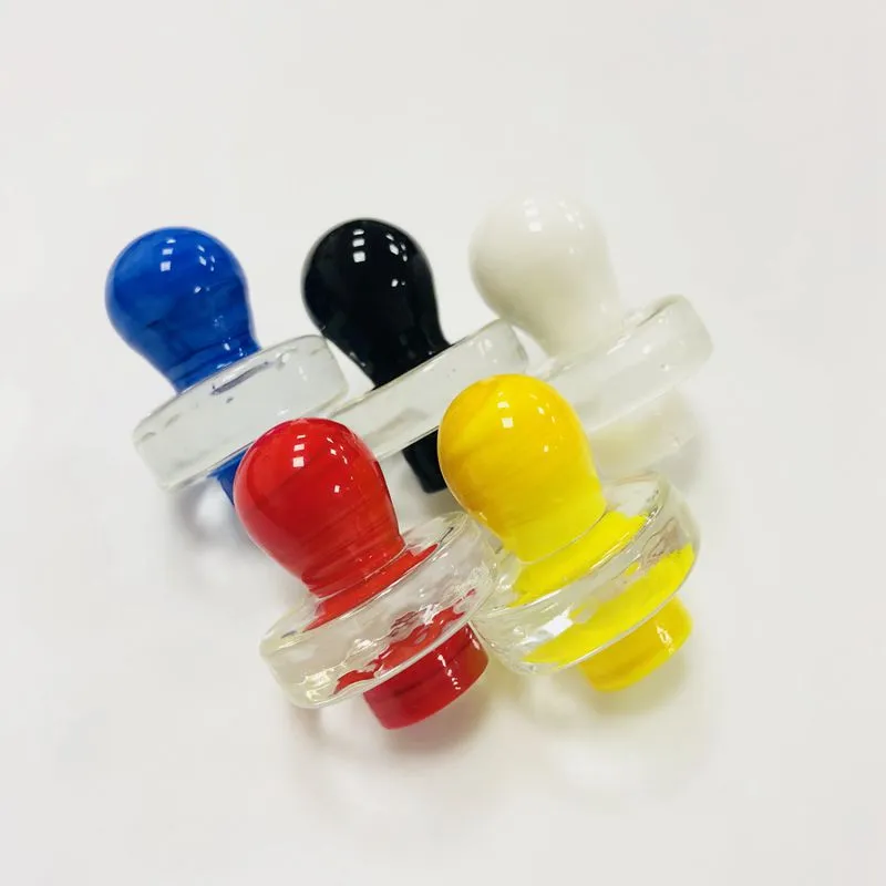 Groothandel 100 stcs UFO -stijl Bubble OD 25 mm CARB -doppen kleurrijke glazen koolhydraten voor thermische p kwarts banger nagel dhl gratis verzending dcc10