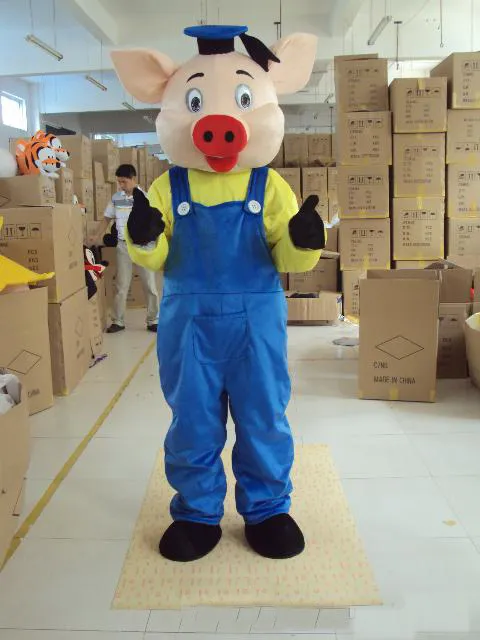 2018 de alta qualidade quente adorável dr porco boneca dos desenhos animados da mascote do traje frete grátis