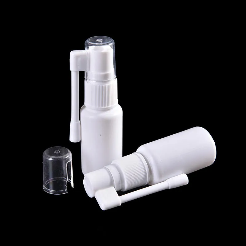 Atomizador de nariz portátil com rotação de 360 graus pulverizador de plástico branco bomba nasal spray frascos de spray nariz vazio 10ml